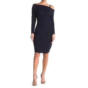 Max & Ash Off Shoulder Dress S Navy Blue 558